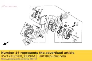 honda 45217KS3900 plaque, goupille de suspension - La partie au fond