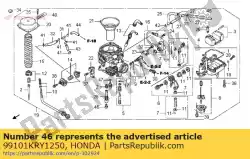 Tutaj możesz zamówić odrzutowiec, g?ówny, # 125 od Honda , z numerem części 99101KRY1250: