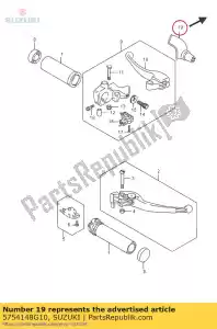 Suzuki 5754148G10 deksel, koppeling le - Onderkant