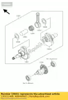 130311489, Kawasaki, vilebrequin-comp kawasaki kvf360 4x4 prairie 360 , Nouveau