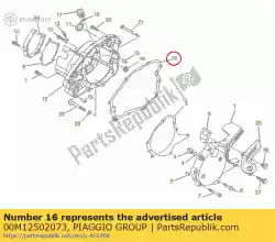 Qui puoi ordinare guarnizione. Coperchio del carter 1 da Piaggio Group , con numero parte 00M12502073: