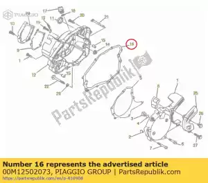 Piaggio Group 00M12502073 empaquetadura. tapa del cárter 1 - Lado inferior