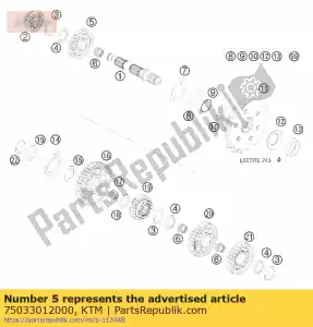 ktm 75033012000 idler 2. gear 07 - La partie au fond