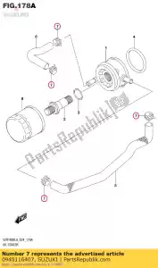 suzuki 0940116407 clip, adem h - Onderkant