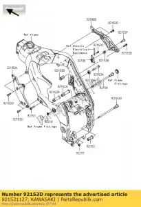 Kawasaki 921531127 parafuso, soquete, 10x30 - Lado inferior