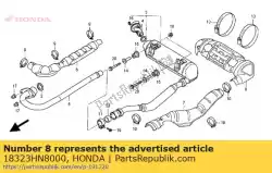 Qui puoi ordinare coperchio, marmitta da Honda , con numero parte 18323HN8000: