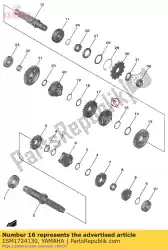 Aqui você pode pedir o engrenagem, 4ª roda em Yamaha , com o número da peça 1SM1724130: