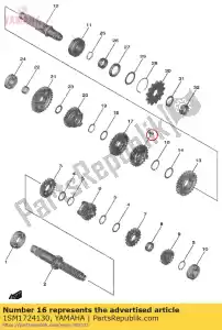 yamaha 1SM1724130 engrenagem, 4ª roda - Lado inferior