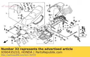 Honda 9390435210 parafuso, rosqueamento, 5x12 - Lado inferior