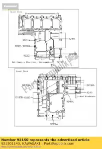 Kawasaki 921501140 parafuso - Lado inferior