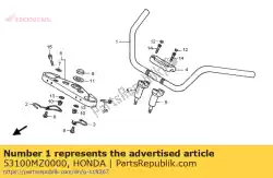pijp, stuurhendel van Honda, met onderdeel nummer 53100MZ0000, bestel je hier online: