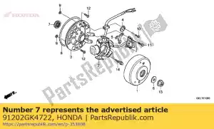 Honda 91202GK4722 oliekeerring - Onderkant