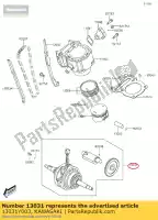 13031Y003, Kawasaki, virabrequim-comp kvf300ccf kawasaki  brute force kvf 300 2012 2013 2015 2016 2017 2018 2020 2021, Novo