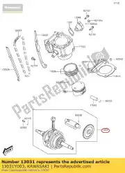 Here you can order the crankshaft-comp kvf300ccf from Kawasaki, with part number 13031Y003: