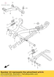 Qui puoi ordinare pedale freno da Suzuki , con numero parte 4311045C00: