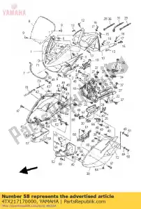yamaha 4TX217170000 amortecedor - Lado inferior
