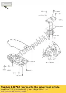 kawasaki 140700057 body-breather ej800abf - Onderkant