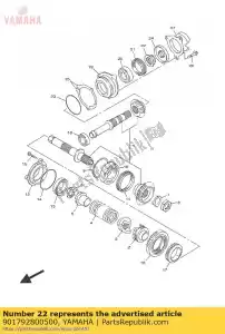 yamaha 901792800500 écrou - La partie au fond