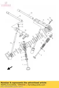 yamaha 4WM121510000 brazo, balancín de válvula - Lado inferior