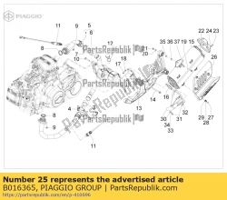 Aprilia B016365, Pakking, OEM: Aprilia B016365