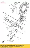 1FKW00460100, Yamaha, remblok achter yamaha fj fz fzr fzx gts rd tdm tzr v max xj xv xvz yzf 125 500 535 600 750 850 900 1000 1100 1200 1300 1985 1986 1987 1988 1989 1990 1991 1992 1993 1994 1995 1996 1997 1998 1999 2001 2002, Novo