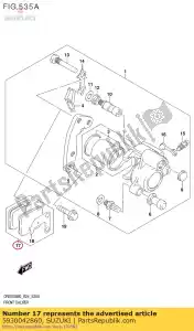 suzuki 5930042860 conjunto de almofada e calço, - Lado inferior