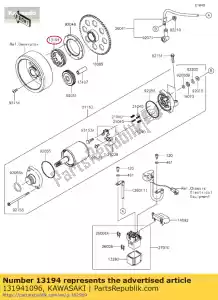 Kawasaki 131941096 koppeling -weg - Onderkant