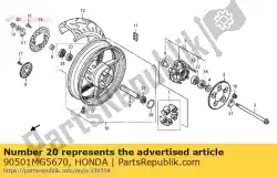 Here you can order the washer, plain, 18mm from Honda, with part number 90501MG5670: