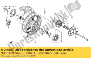 Honda 90501MG5670 washer, plain, 18mm - Bottom side