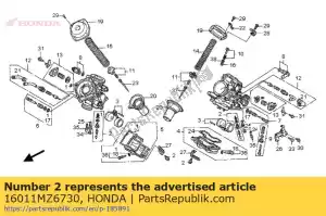 Honda 16011MZ6730 valve set, float - Bottom side