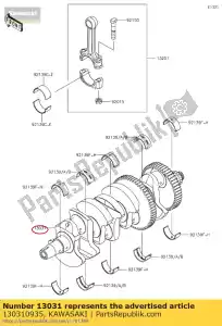 kawasaki 130310935 01 virabrequim-comp - Lado inferior