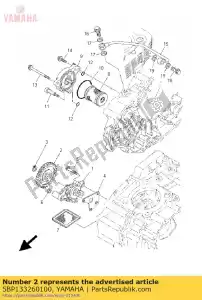 yamaha 5BP133260100 ingranaggio, azionato dalla pompa 2 - Il fondo