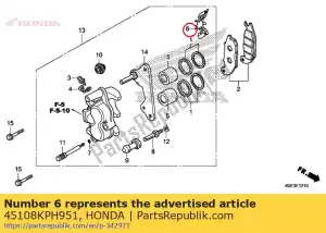 honda 45108KPH951 primavera, almofada - Lado inferior