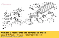beschermer warmte van Honda, met onderdeel nummer 18322HN7000, bestel je hier online: