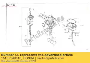 honda 16165149610 nozzle stick - Bottom side