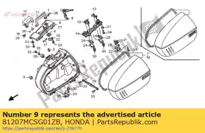 Honda 81207MCSG01ZB cover, r. saddlebag lock - Bottom side