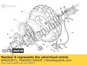 aprilia AP8203671 front wheel ins.spacer - Bottom side