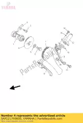 Aquí puede pedir rueda de espigas de Yamaha , con el número de pieza 5AP121760000: