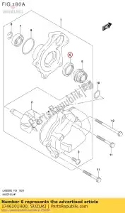 suzuki 1746101H00 joint huile - La partie au fond