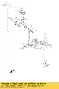 yamaha 5D7F58720000 hose brake - Bottom side