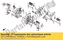 bar, l. Bijrijder stap van Honda, met onderdeel nummer 50714MCB610, bestel je hier online: