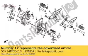 honda 50714MCB610 bar, l. bijrijder stap - Onderkant