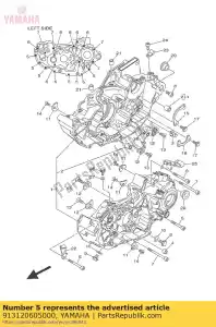 yamaha 913120605000 parafuso - Lado inferior