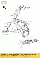 32160013611E, Kawasaki, frame-comp, fr, f.s. zwart zx1000 kawasaki zx 1000 2006 2007, Nieuw