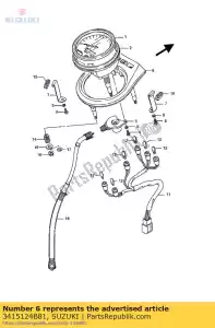 suzuki 3415124B81 hood, meter - Bottom side