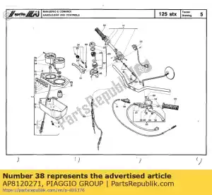 Piaggio Group AP8120271 tuleja regulacyjna sprz?g?a - Dół