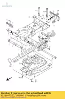 6126107G00, Suzuki, bush, rr swingin suzuki lt z400 quadsport limited z400z 400 , Novo