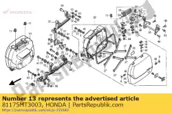 rubber, slot van Honda, met onderdeel nummer 81175MT3003, bestel je hier online: