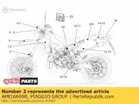 AP8166698, Piaggio Group, condotto dell'aria. leone della decalcomania aprilia  mx 125 2004 2005 2006, Nuovo