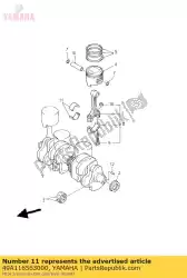 Aqui você pode pedir o rolamento plano, biela em Yamaha , com o número da peça 49A116563000: